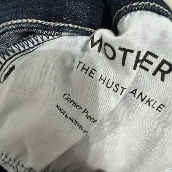 Mother The Hustler Ankle Corner Piece Size 27 Dark Wash - Picture 5 of 7